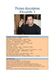 English Worksheet: Picture description - Health 1