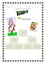 English worksheet: Family Tree