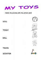 English worksheet: My toys