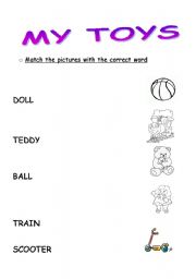 English Worksheet: My toys