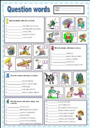 English Worksheet: Question words