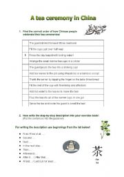 English Worksheet: Tea ceremony in China