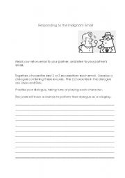 English worksheet: Responding to Indignant Email - Worksheet