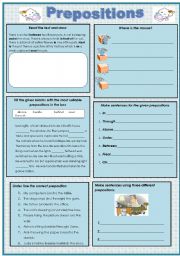 English Worksheet: prepostitions