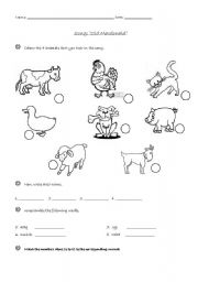 English Worksheet: Song: