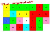 English Worksheet: Alphabet : Similar sounds, similar colors