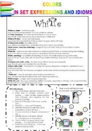 COLORS IN SET EXPRESSIONS AND IN IDIOMS! (PART 5) WHITE