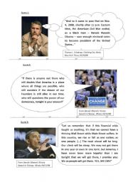 English Worksheet: Quotes Barack Obama - Discussion