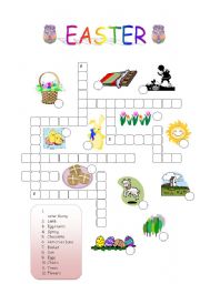 English Worksheet: Easter Crossword