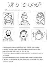 English Worksheet: Describing People (2pages)