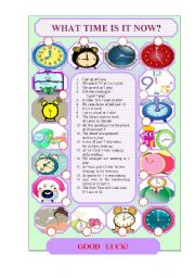 English Worksheet: Guess the time!