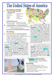 English Worksheet: The USA