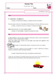 English Worksheet: Conditional Sentences - type 3