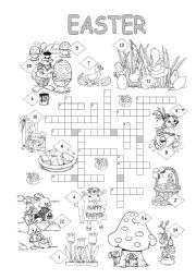 English Worksheet: Easter crossword