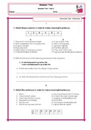 English worksheet: Grammar Review - Conditionals and Simple Past