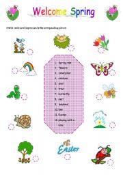 English Worksheet: Welcome Spring