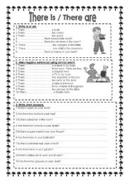 English Worksheet: There is/There are