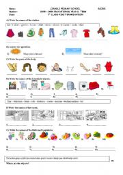 English Worksheet: LOTS OF EXERCISES FOR ELEMANTARY STUDENTS