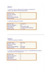 English Worksheet: Cards to practise the speaking part for the KET exam