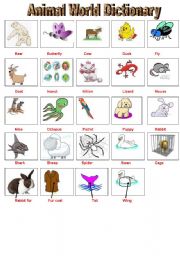 English Worksheet: Flyers animal vocabulary