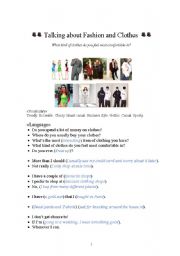 English Worksheet: Fashion and Clothes_text