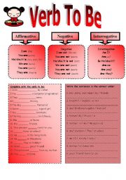 English Worksheet: Verb to be