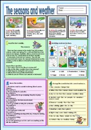 The weather and seasons (Explanations of 4 seasons and weather)