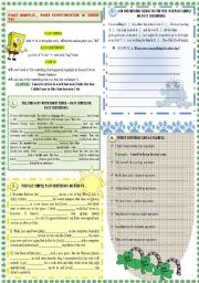 English Worksheet: PAST SIMPLE , PAST CONTINUOUS & USED TO  + B/W