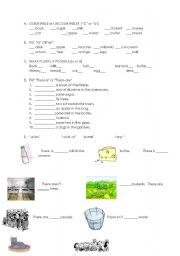 English Worksheet: countable or uncountable