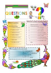 English Worksheet: Questions