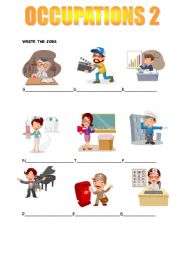 English Worksheet: Jobs