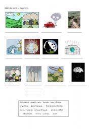 English Worksheet: Pollution