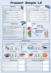 English Worksheet: Present simple for young kids