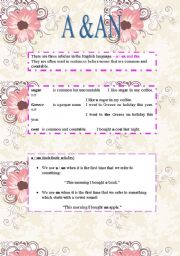 English worksheet: A an