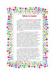 English Worksheet: EASTER