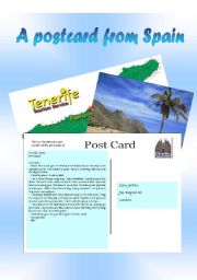 English Worksheet: Holiday postcard