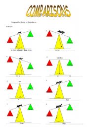 English worksheet: Comparisons of adjectives