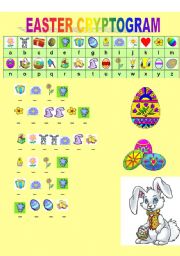 English Worksheet: EASTER CRYPTOGRAM  