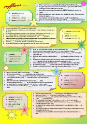 English Worksheet: SUFFIXES