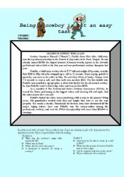 English Worksheet: reading about cowboys and rodeos