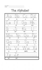 English Worksheet: The Alphabet