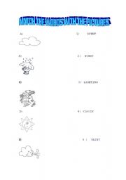 English worksheet: WEATHER