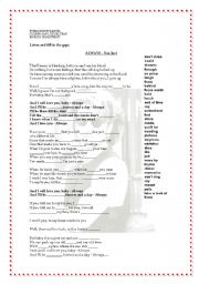 English worksheet: always / bon jovi