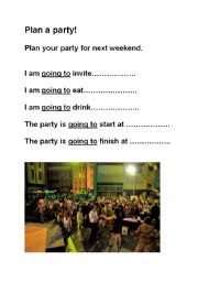 English Worksheet: Planning a party