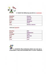 English Worksheet: synonyms