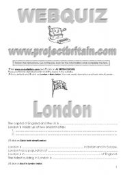 English Worksheet: WEBQUIZ ABOUT LONDON