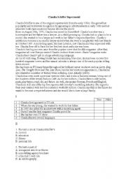 English worksheet: appearance, biography reading