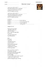 English Worksheet: SONGSHEET  The boy does nothing by Alesha Dixon