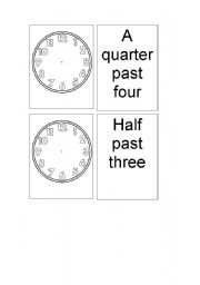 English worksheet: what time is it?