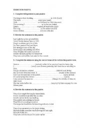 English worksheet: Passive voice exercises